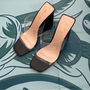 Altars state clear strap heels